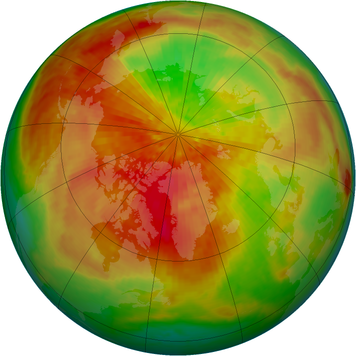 Arctic ozone map for 25 March 2003